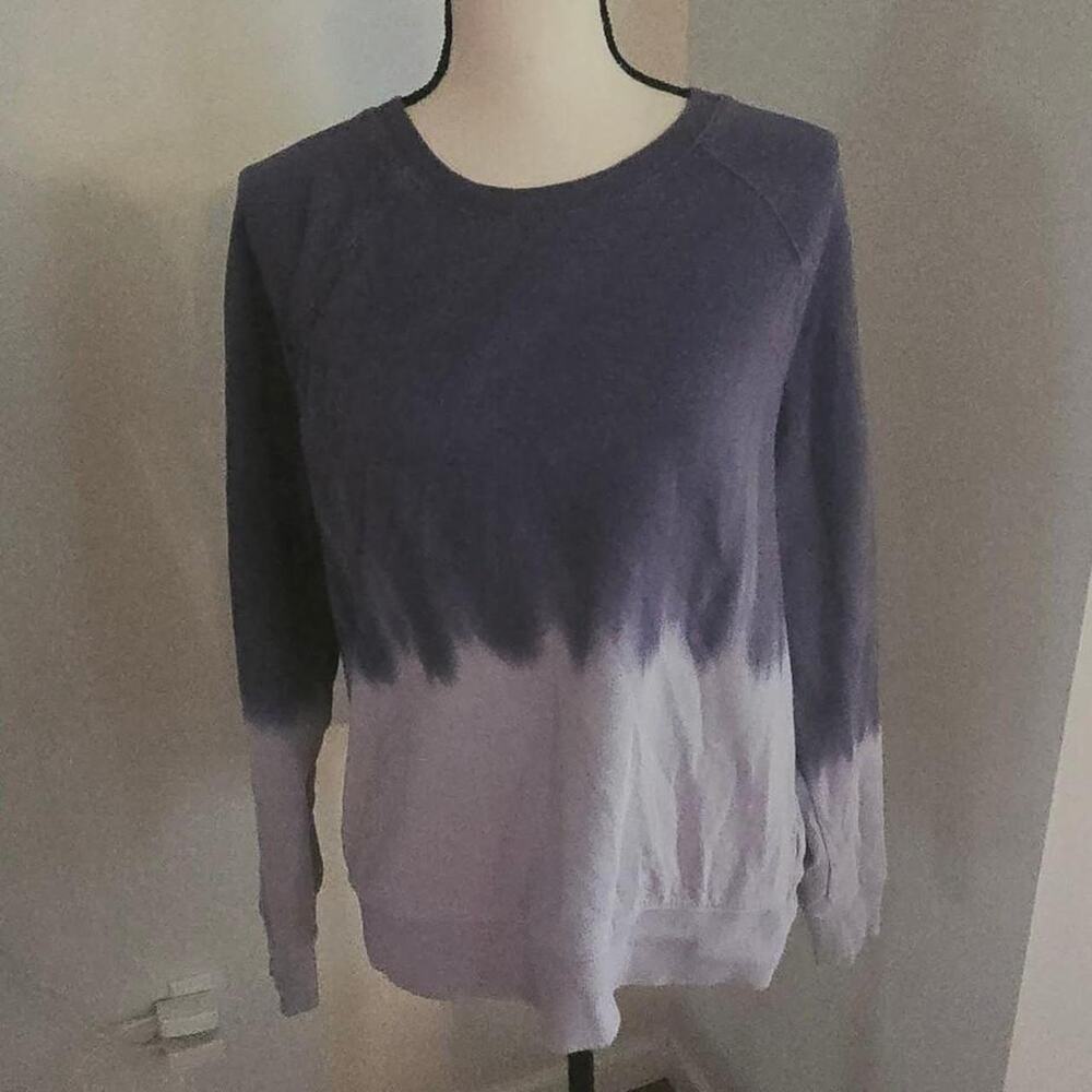 athleta purple tie dye lightweight womens sweatshirt medium